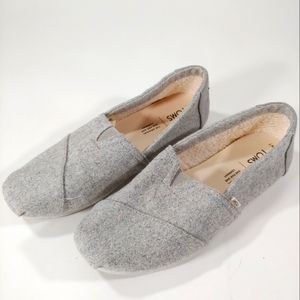 TOMS - Gray Felt Alpargatas women's 7
